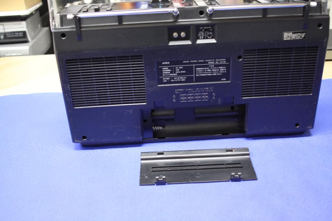 1979ラジカセ整備済　AIWA　CS-60　PCやスマホの音を出力