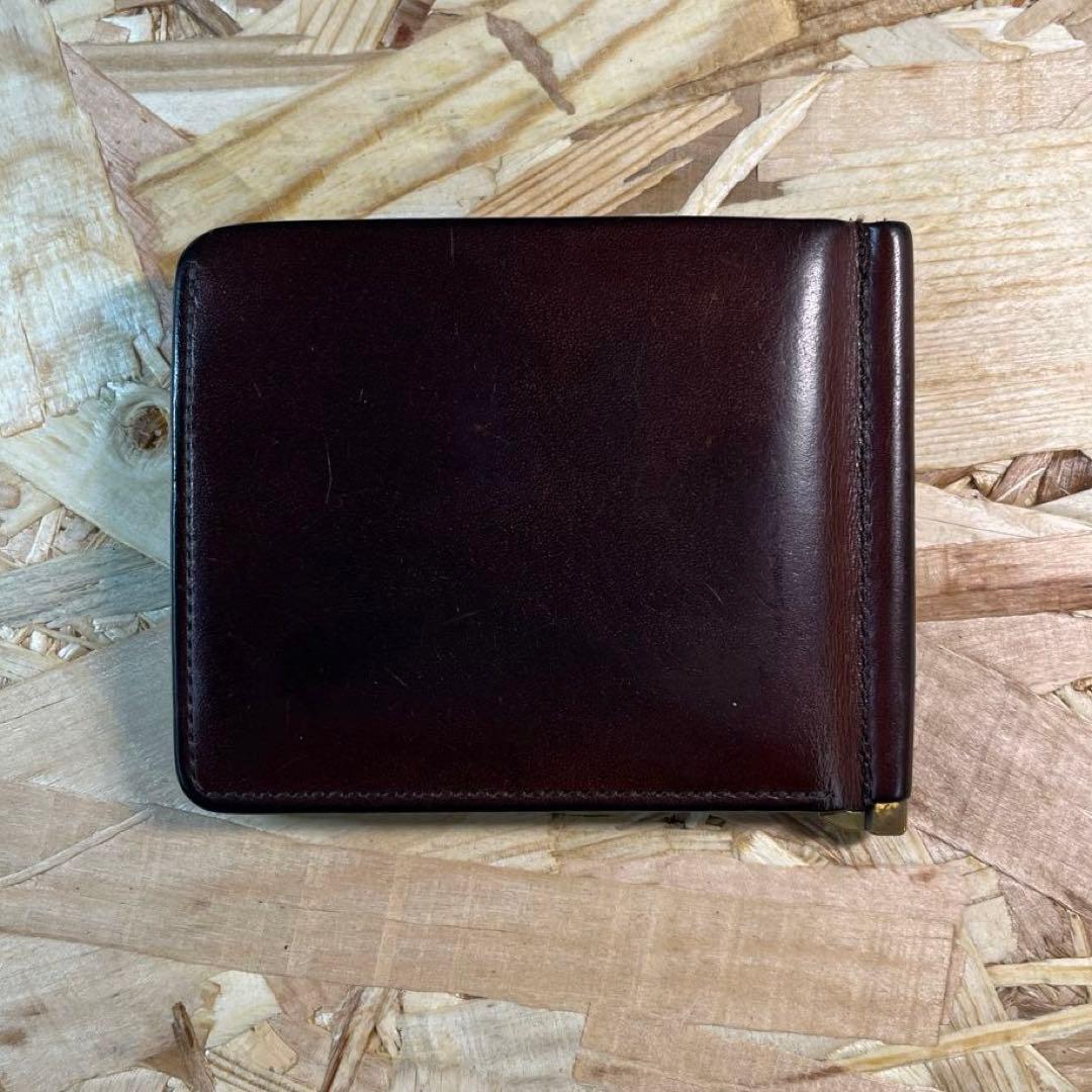 1*u様 slow スロー 二つ折り財布 マネークリップ ブラウン 本革 