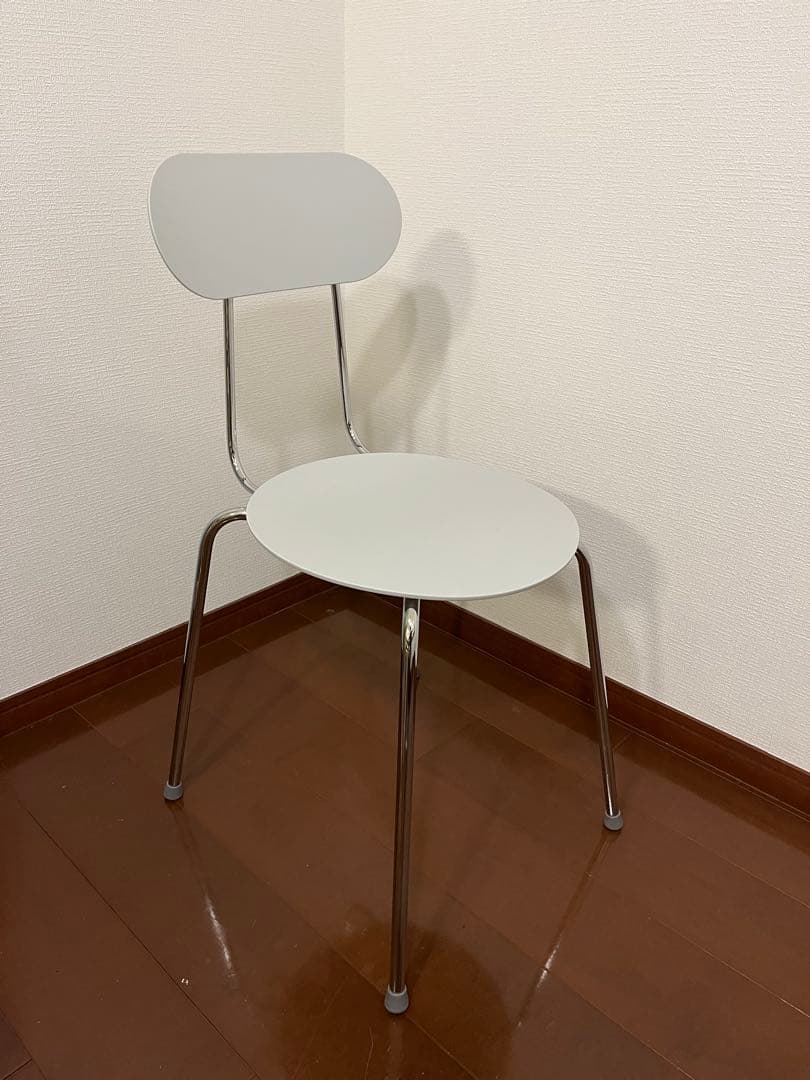 無印スチールチェア　ライトグレー
