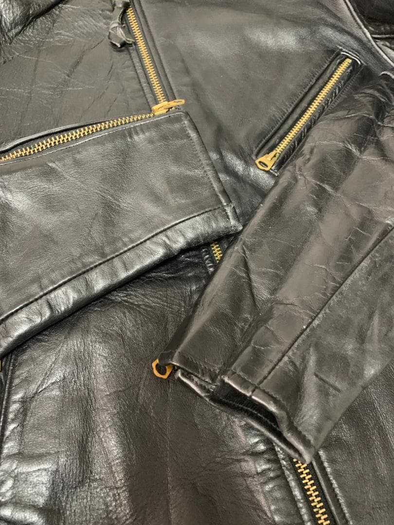 [LOST WORLD] ホースハイド シングルライダース 36 馬革 ブラック