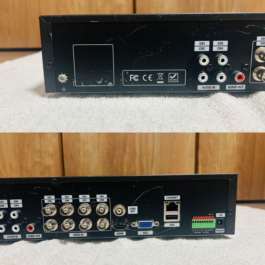 【高画質】フルHD防犯カメラ一式セット(レコーダー カメラ3台 電源ユニット)