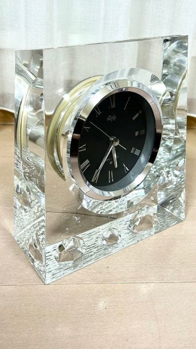 HOYA ホヤ　特大クリスタル　置き時計　クリスタルガラス　重さ6.7キロ