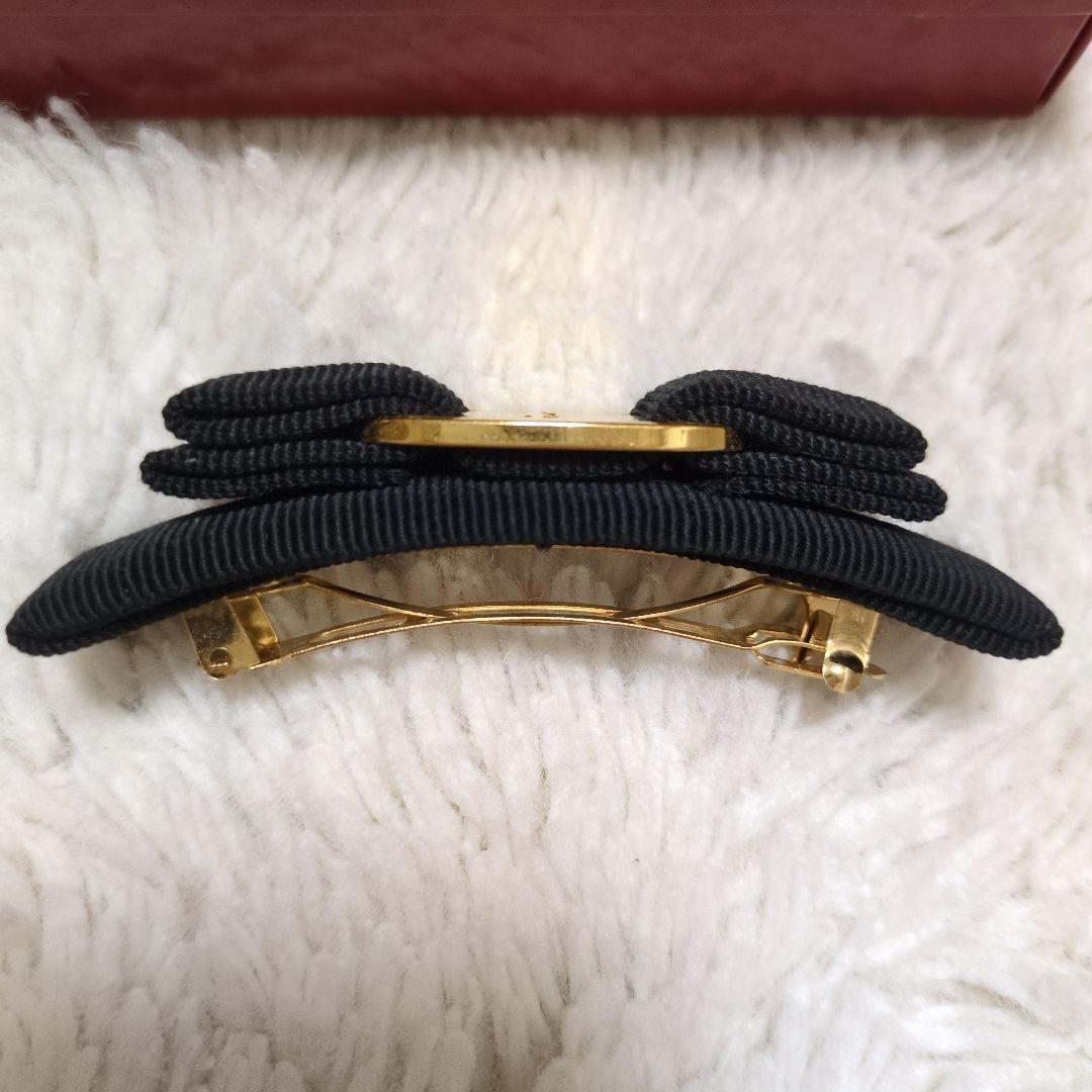 Salvatore Ferragamo ブラックリボンヘアクリップ