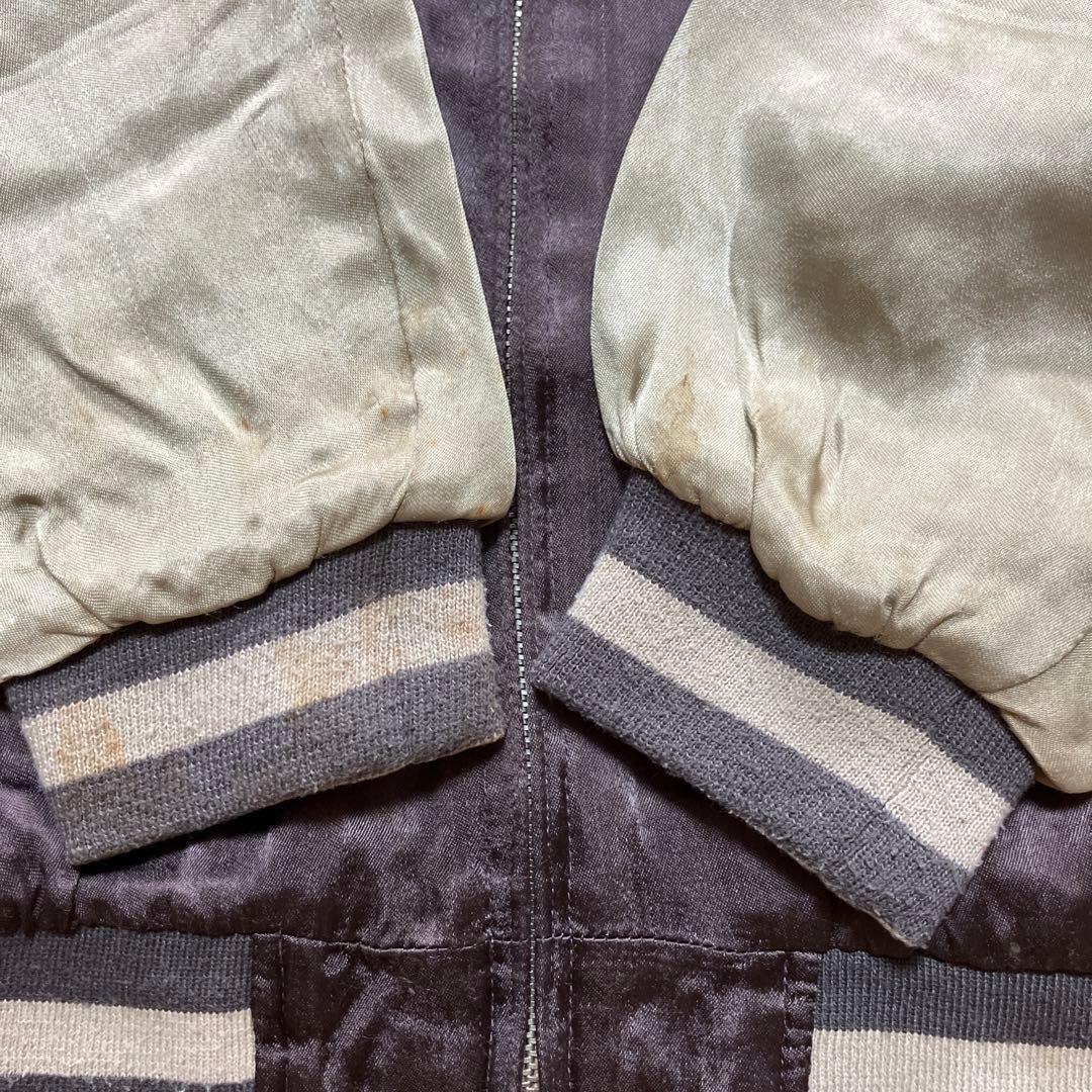 スカジャン　リバーシブル　レーヨン　ジャガード織り　和柄　牛若丸　弁慶　五条大橋