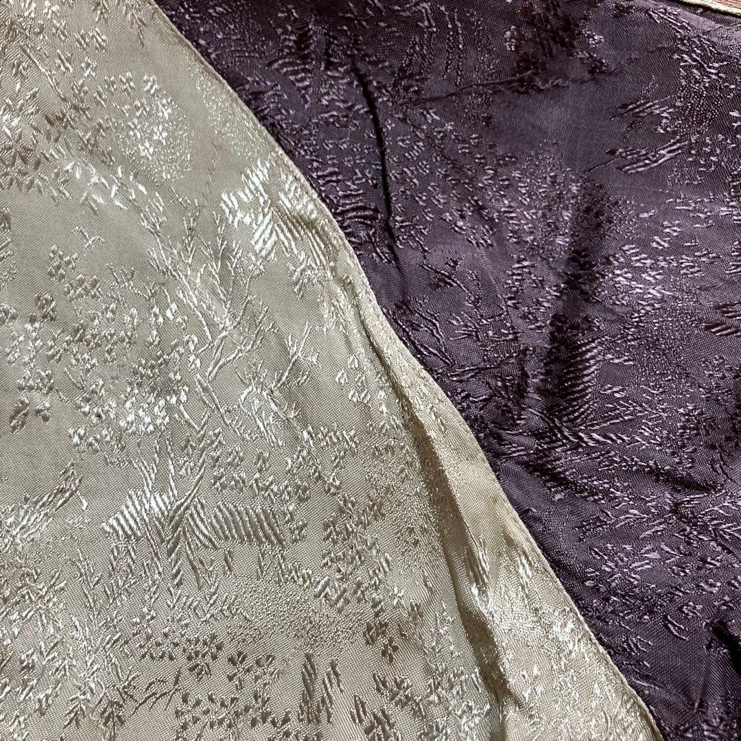 スカジャン　リバーシブル　レーヨン　ジャガード織り　和柄　牛若丸　弁慶　五条大橋