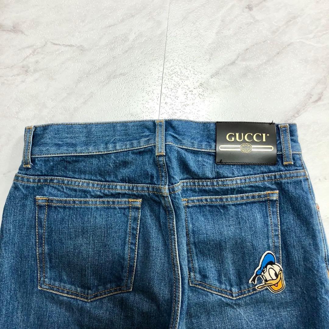 【希少 未使用級】GUCCI デニム Disney ドナルド ハイウエスト 23