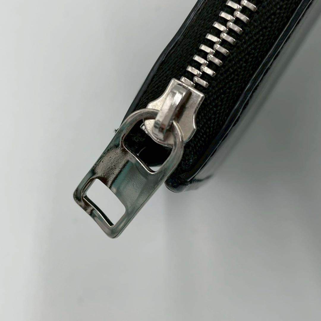 美品　ソメスサドル　コードバン　コンパクトウォレット　L字ファスナー　ブラック