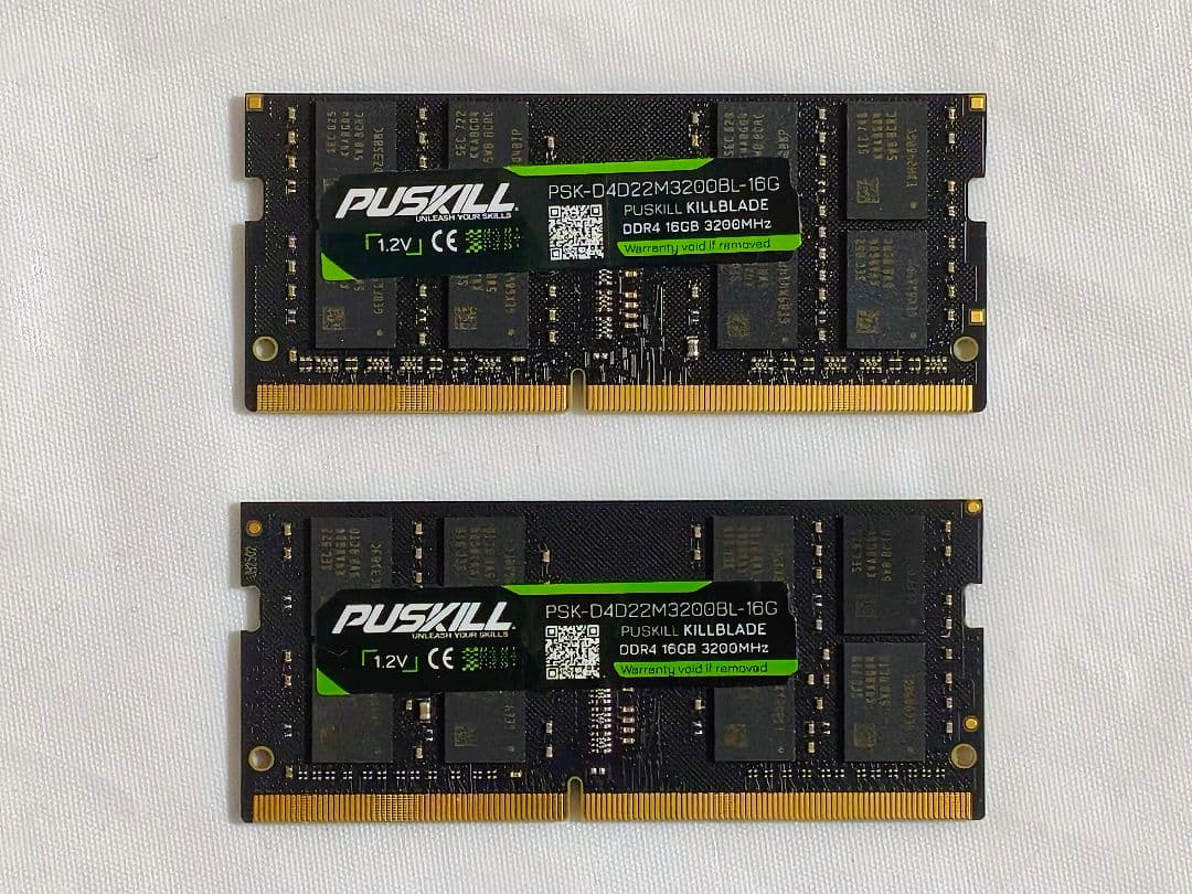 ノートPC用メモリ SO-DIMM DDR4 3200MHz 32GB