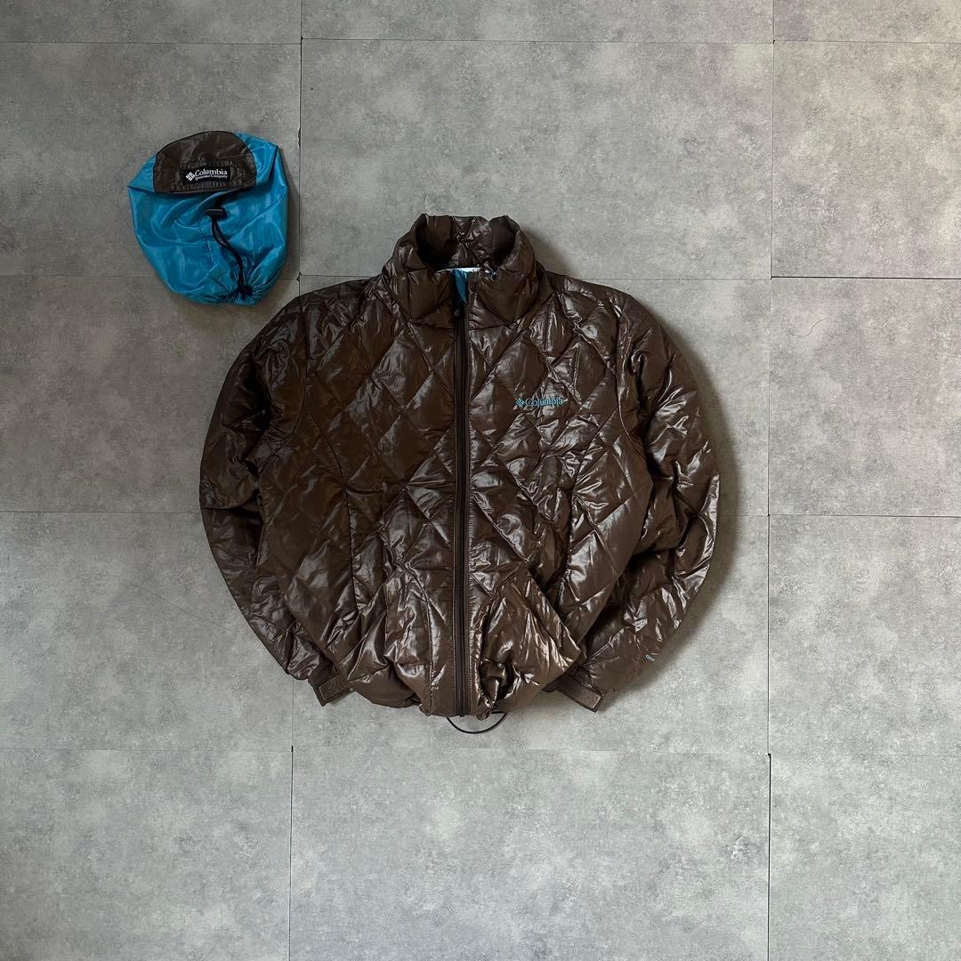 【超希少⭐️】極暖Columbia ダイヤキルティングダウンジャケット　水色