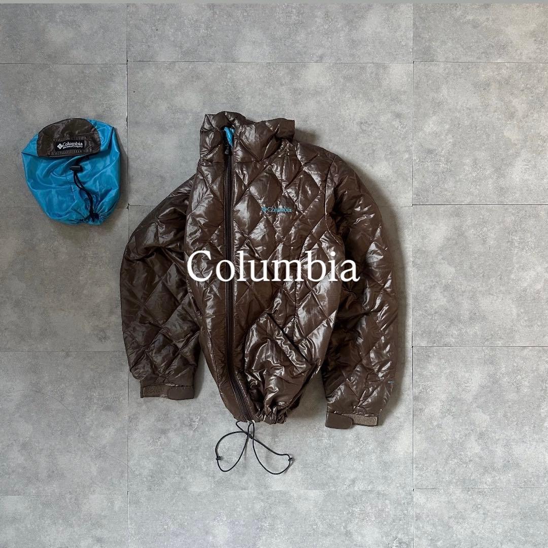 【超希少⭐️】極暖Columbia ダイヤキルティングダウンジャケット　水色