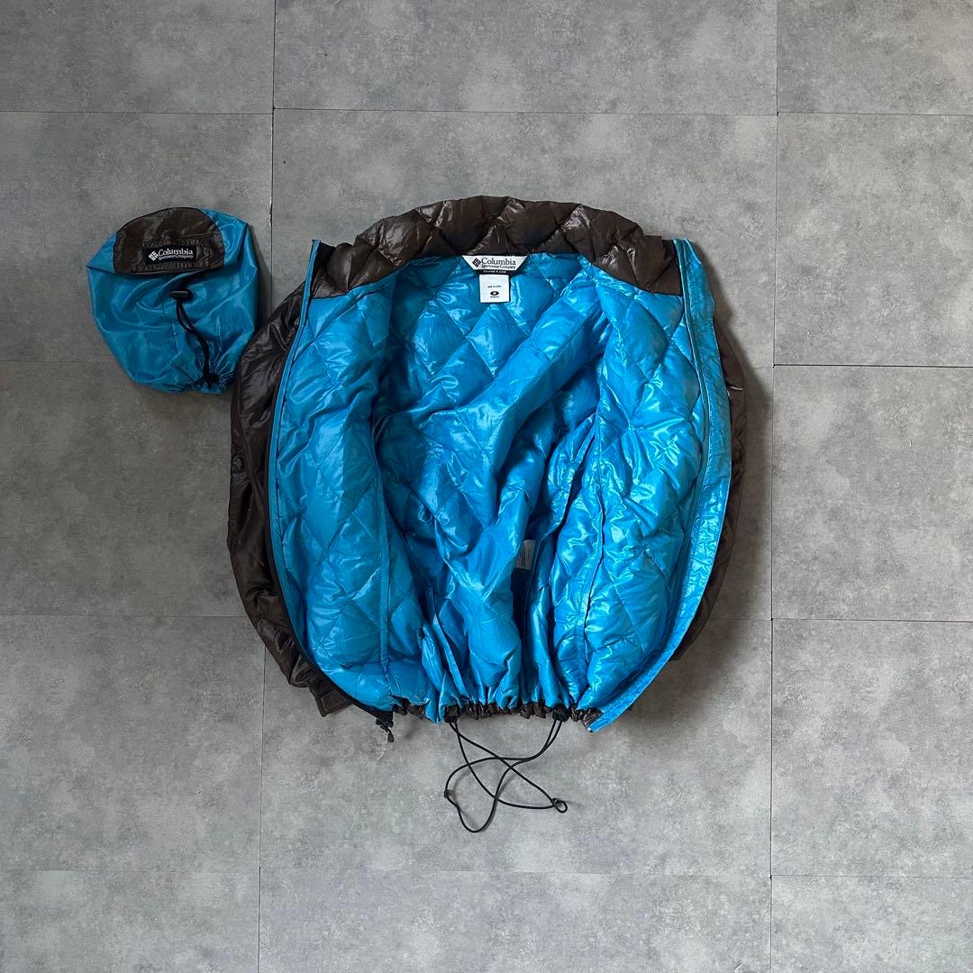 【超希少⭐️】極暖Columbia ダイヤキルティングダウンジャケット　水色