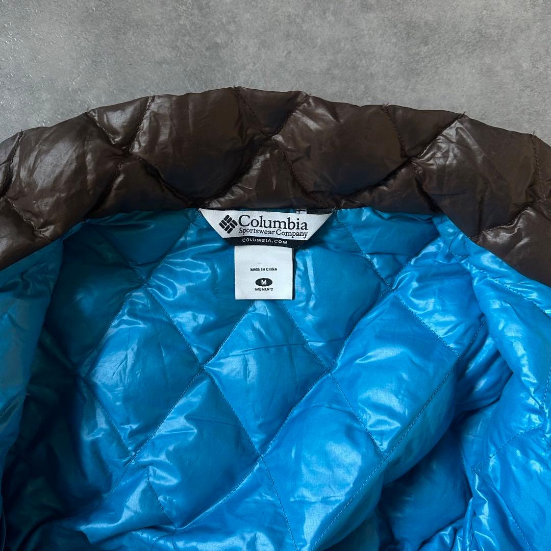【超希少⭐️】極暖Columbia ダイヤキルティングダウンジャケット　水色