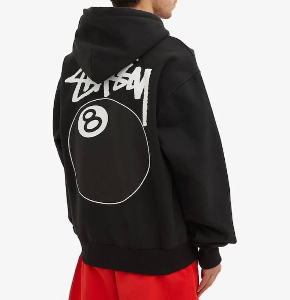 ステューシー 8 BALL ZIP HOOD スウェット M パーカー ブラック