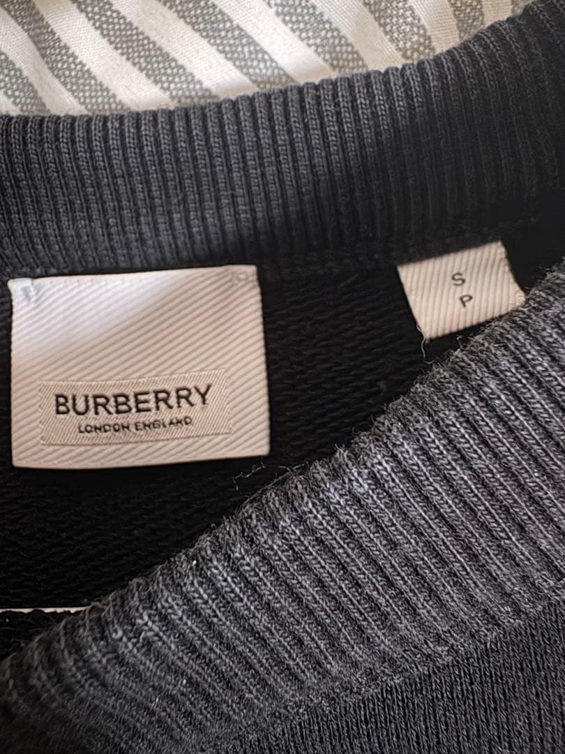 最安値 国内正規 BURBERRY ブラック ロゴ スウェット 最終値下げ