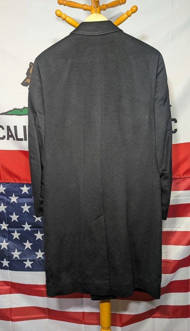 ヒューゴボス HUGO BOSS チェスターコート 黒 カシミヤ 100％