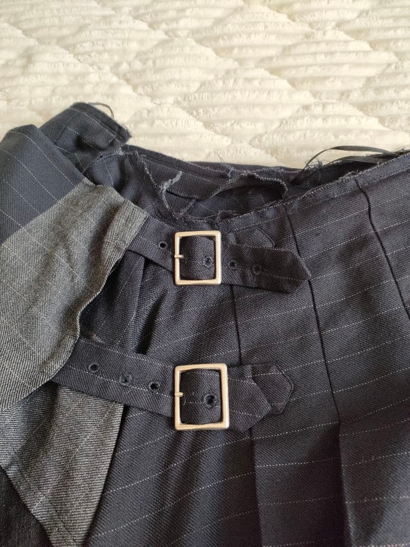 コムデギャルソン ストライプ柄ロングスカート