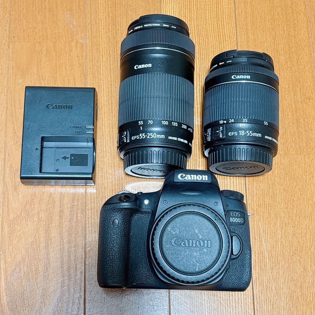 Canon EOS 8000D ダブルズームキット 充電器付 動作確認済