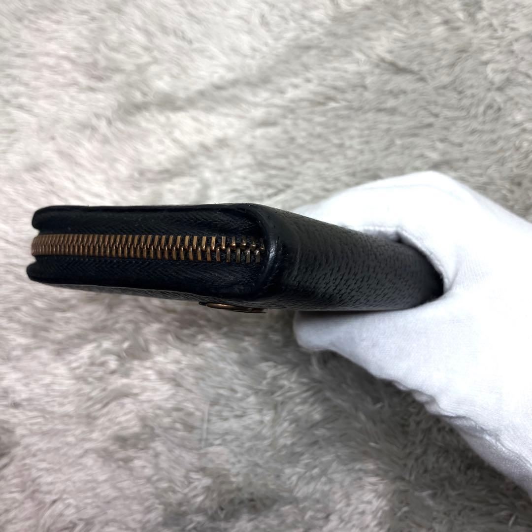 美品✨GUCCI マーモント ラウンドジップ 長財布 シボ革