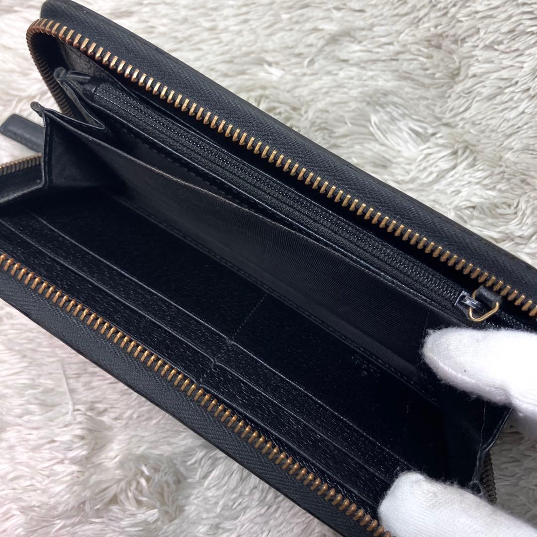 美品✨GUCCI マーモント ラウンドジップ 長財布 シボ革