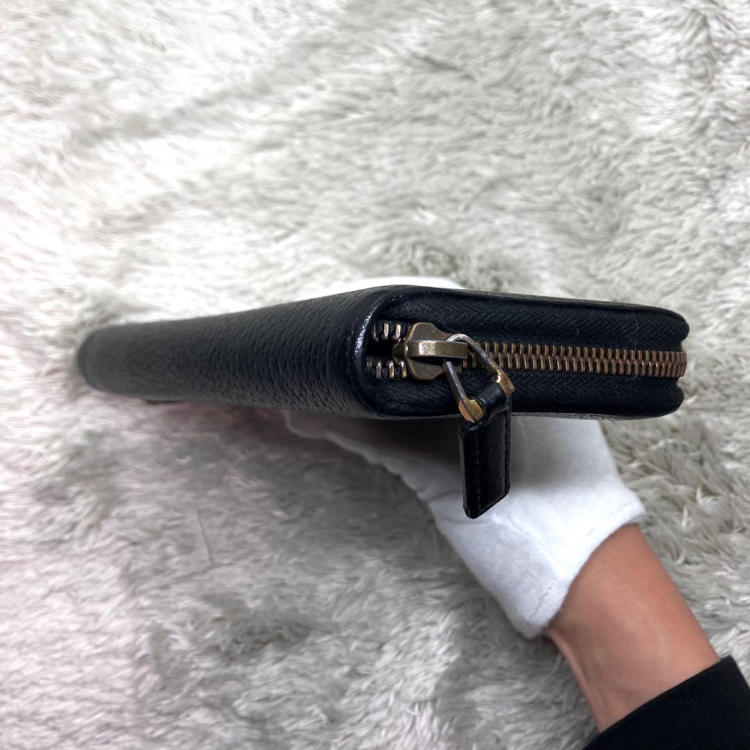美品✨GUCCI マーモント ラウンドジップ 長財布 シボ革