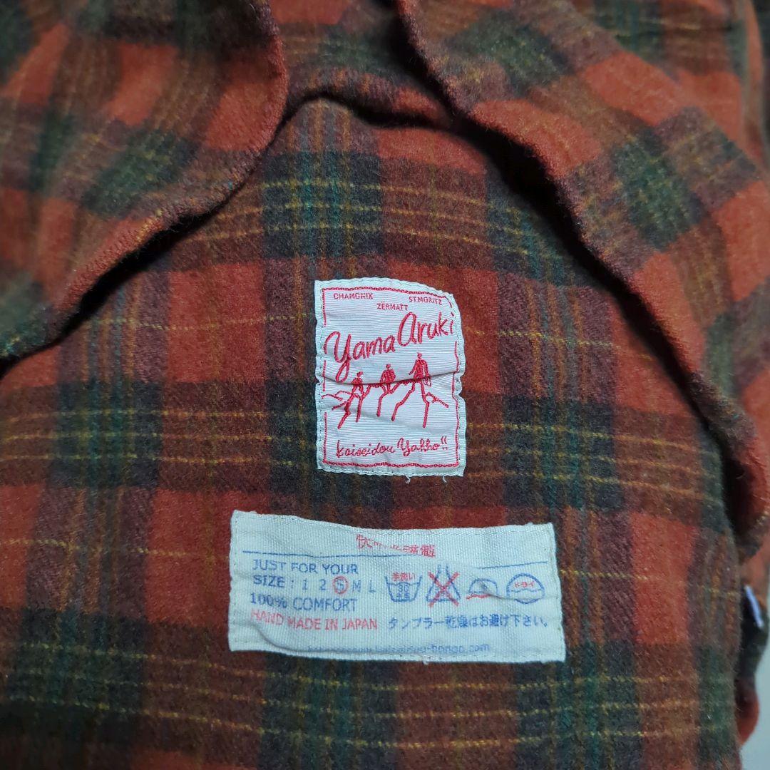 ★日本製 快晴堂 Yama Aruki チェック プルオーバー シャツ
