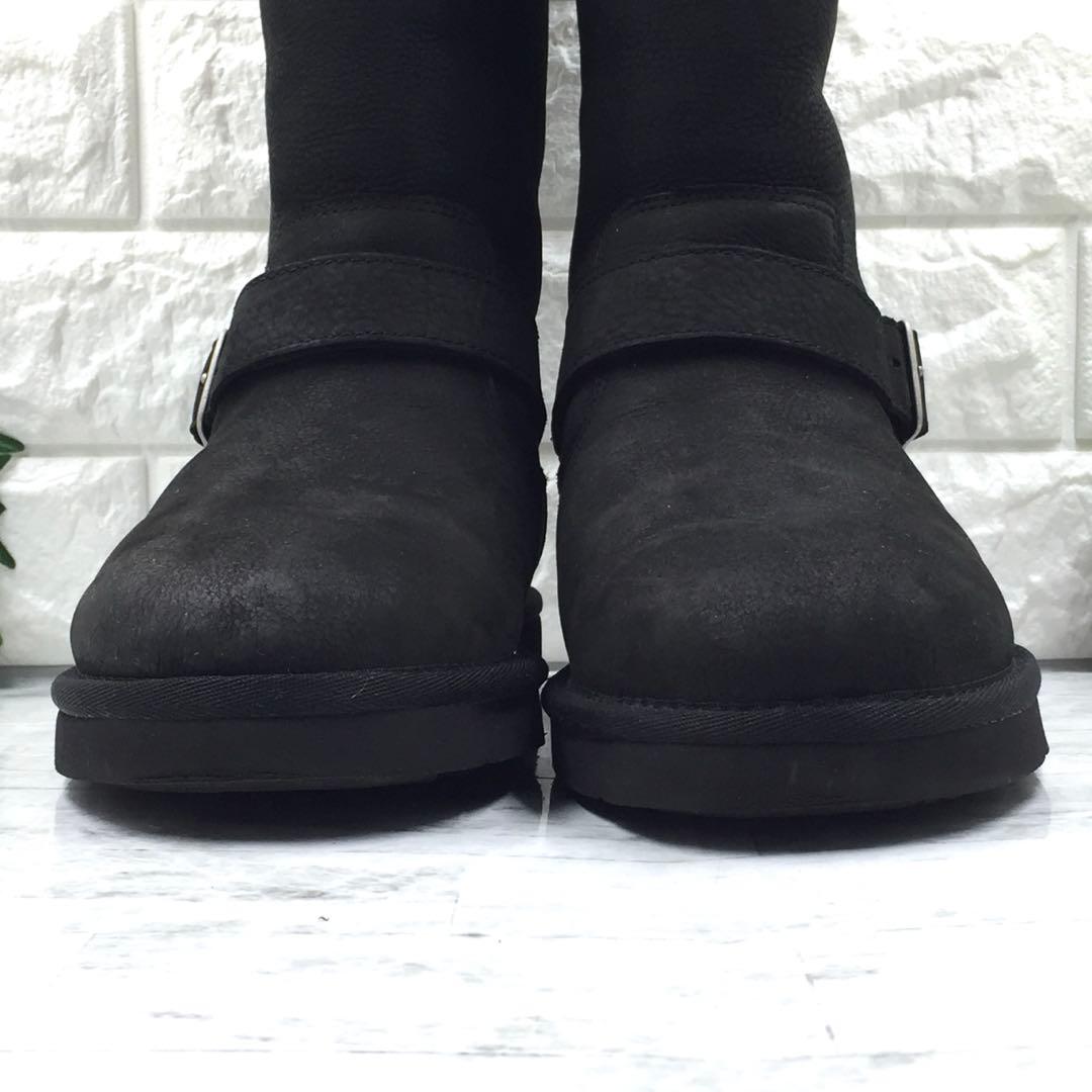 【美品】UGG アグ KENSINGTON エンジニアボアブーツ 黒 23cm