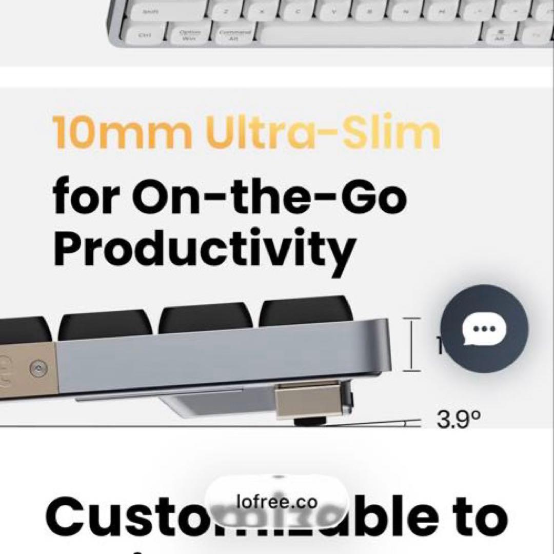 Lofree Flow アルミ高級キーボード　ホワイト