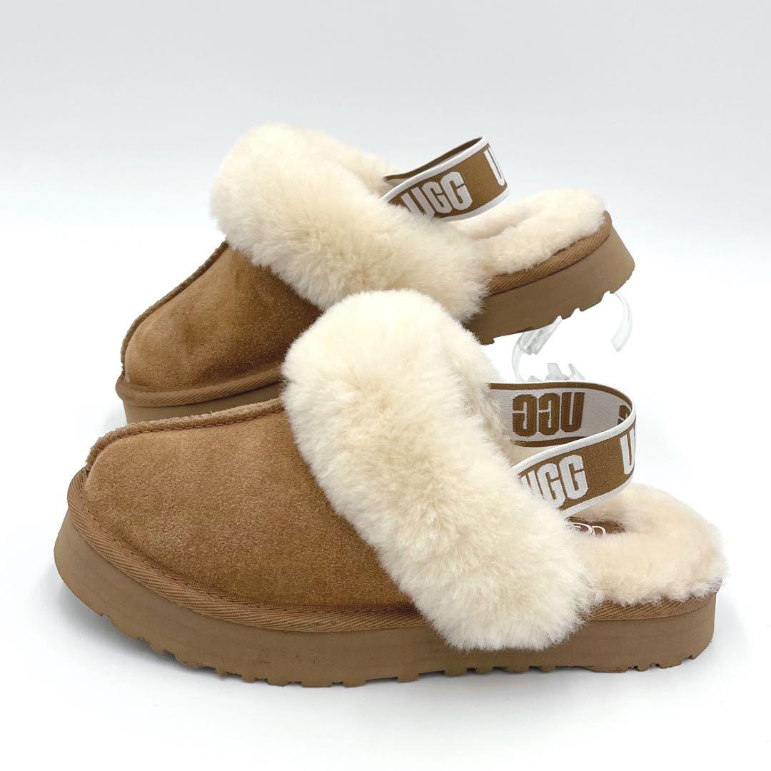 希少✨未使用級✨UGG アグ　ファンケット　チェスナット　ボア 21cm
