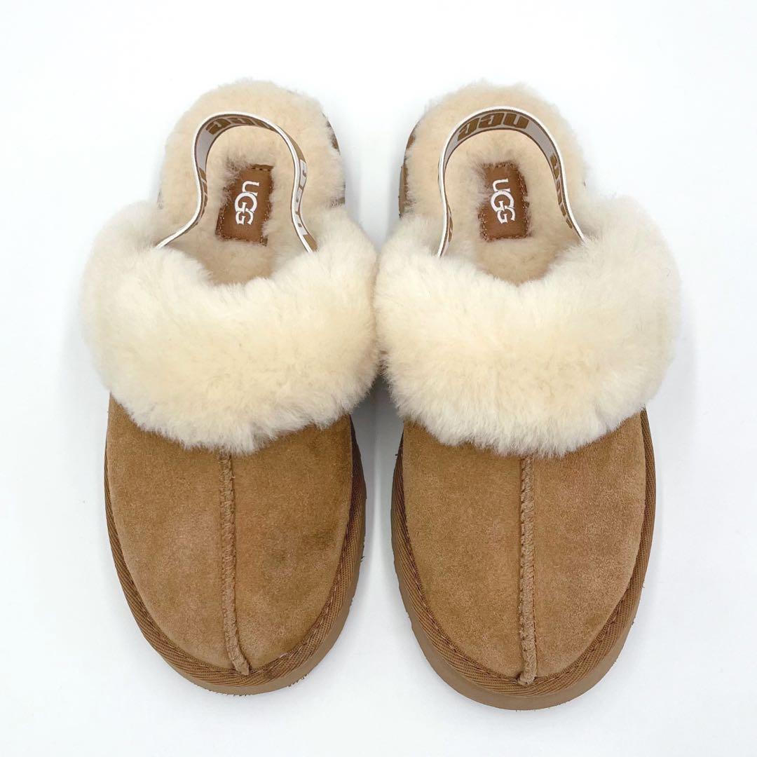 希少✨未使用級✨UGG アグ　ファンケット　チェスナット　ボア 21cm