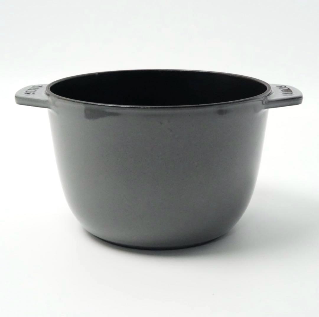 【美品】staub ラ・ココット de GOHAN M 16cm グレー