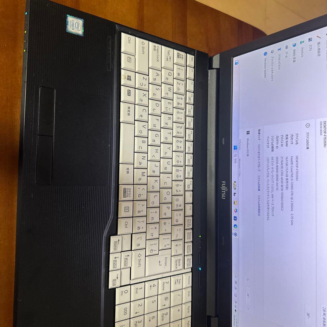 Windowsノート本体 LIFEBOOK A577/P Windows 11 Pro