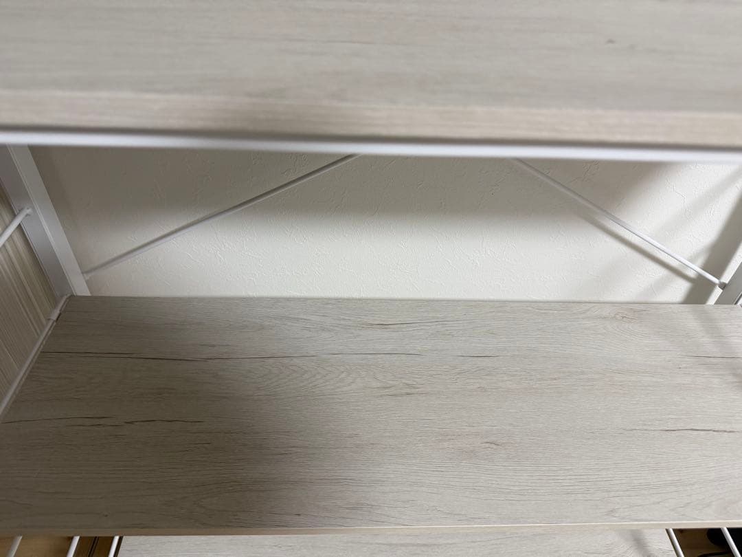 Nポルダ　幅80 ホワイトウォッシュ　壁面収納　棚