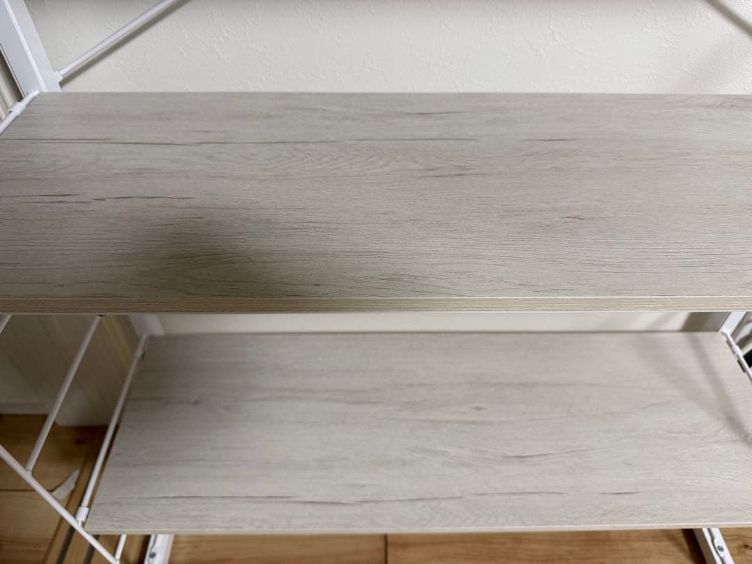 Nポルダ　幅80 ホワイトウォッシュ　壁面収納　棚