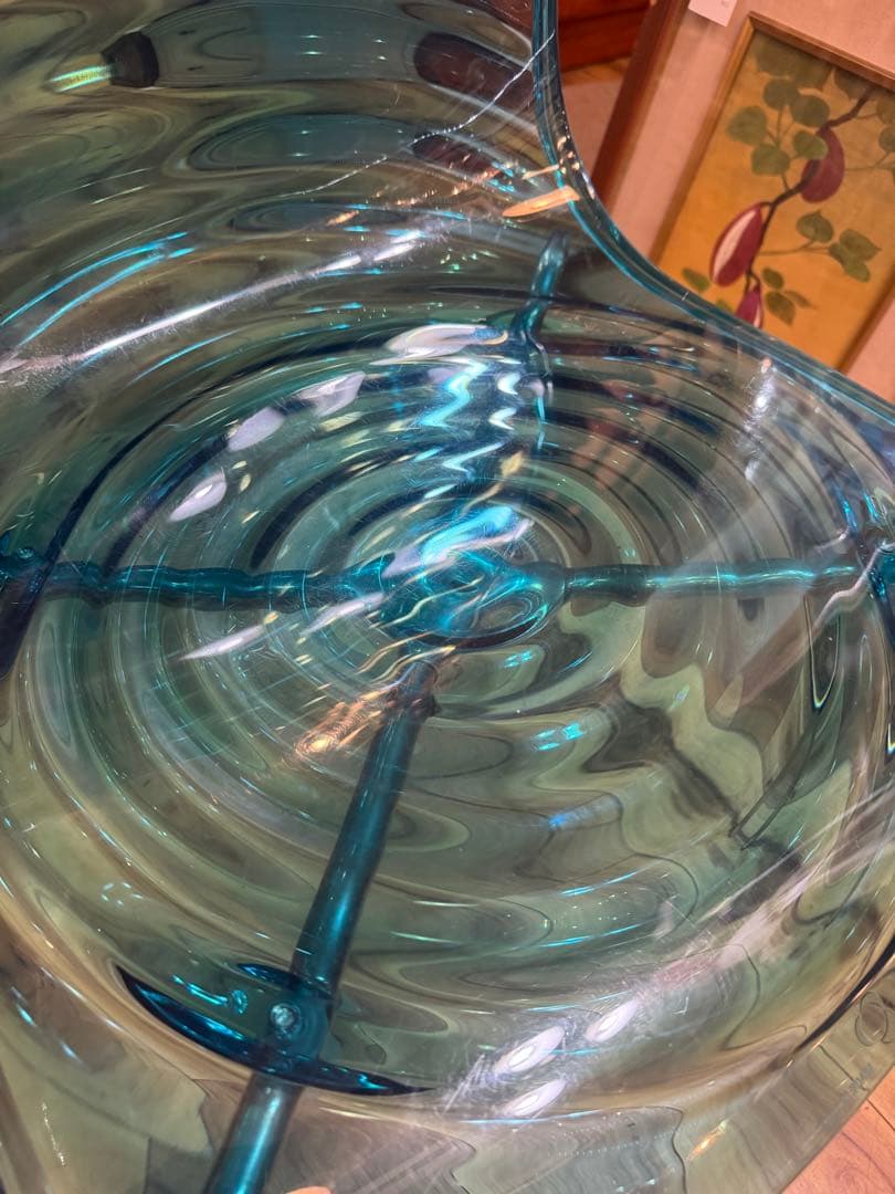 346＊■カリガリス　コヌビア　ロウ　ダイニングチェア　1脚　ブルー