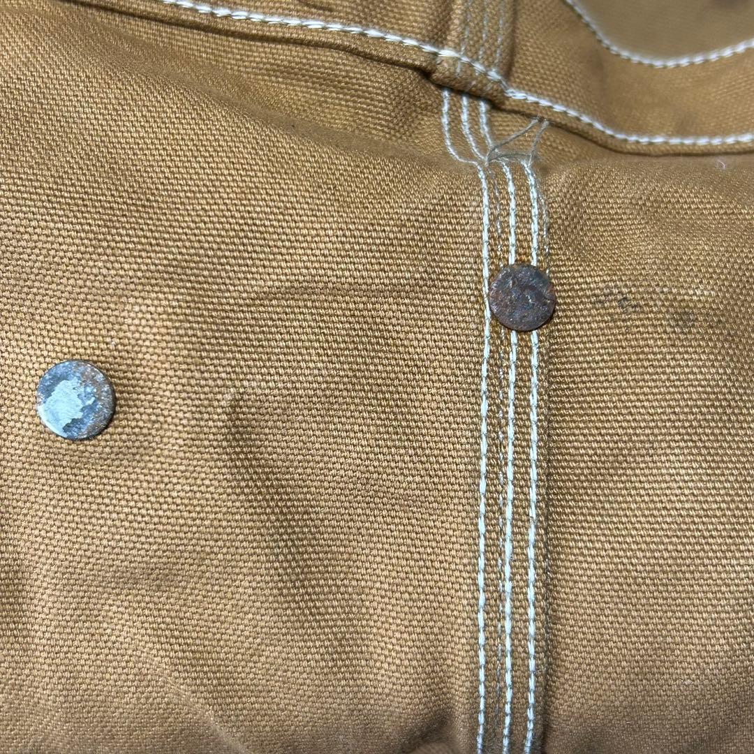 カーハートオーバーオールダブルニーC943ペインターパンツw56極太アメリカ古着