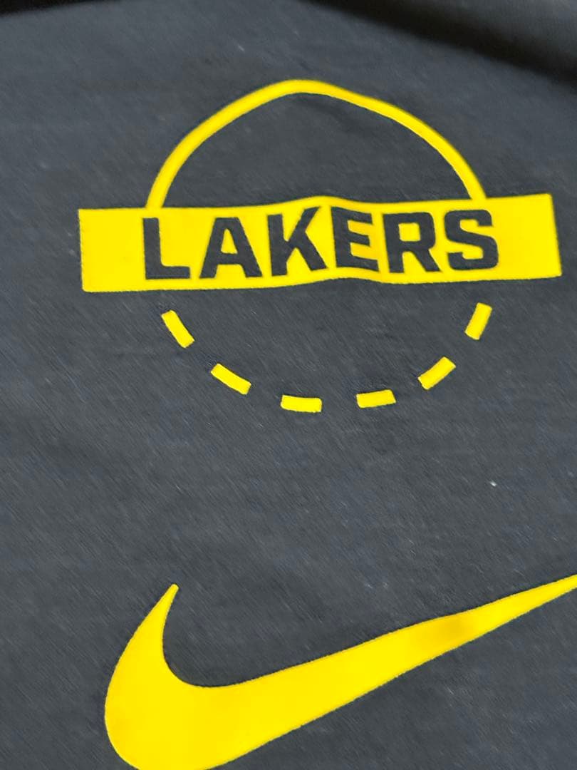 レイカーズNBA26シーズン選手支給品UsedプラクティスロングTシャツサイズL