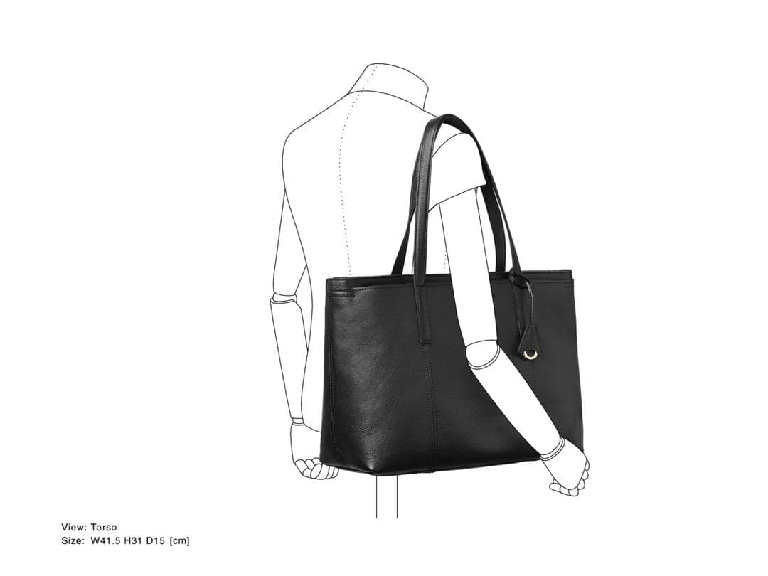 タグ付き⭐︎アニアリ トートバッグ レザー ブラック