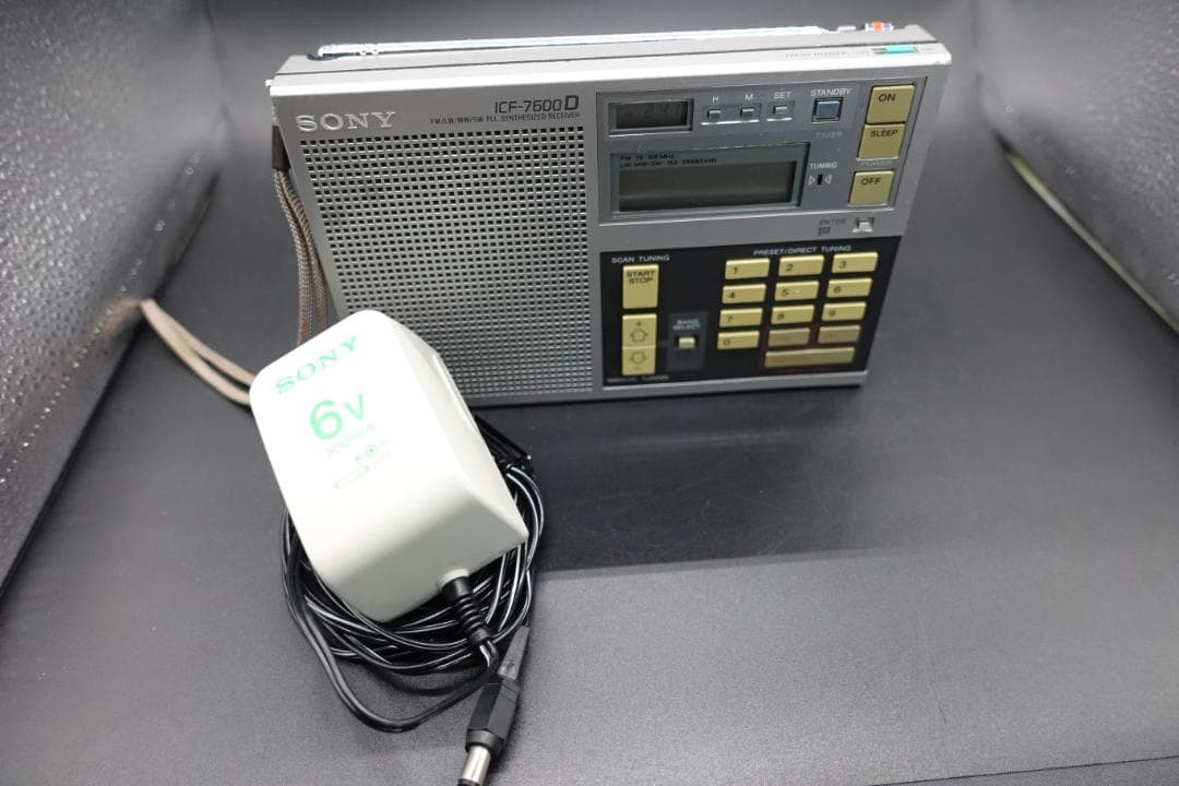 ソニー ICF7600D PLLシンセサイザー・レシーバー 純正ACアダプター付