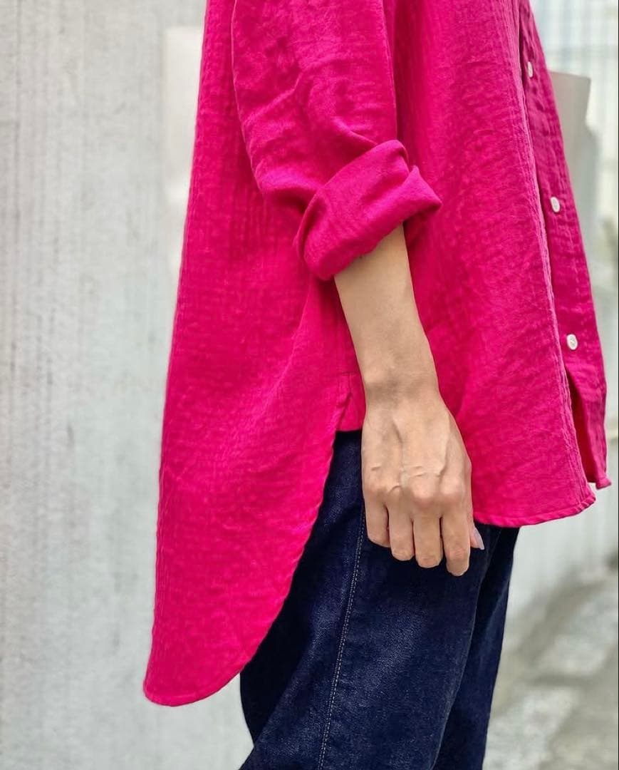 【美品】plantation マシュマロガーゼブラウス