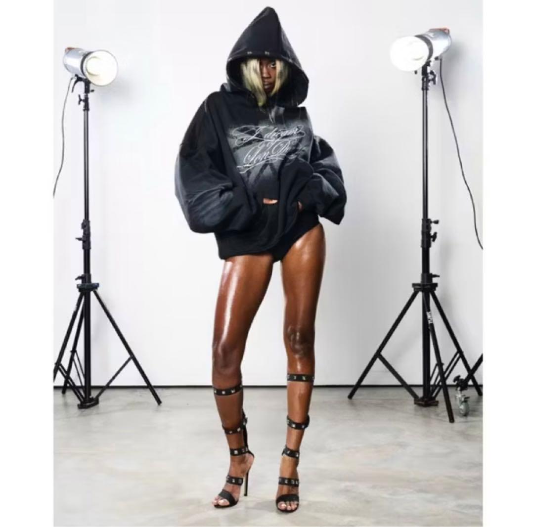 Blish stu ブラック フード付き パーカー ユニオンジャック