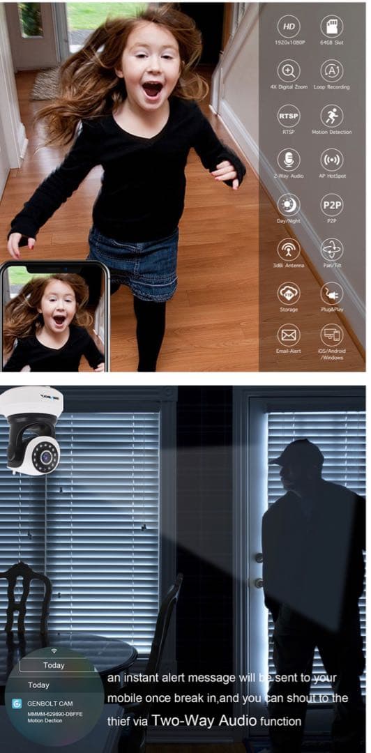 ネットワークカメラ WiFi