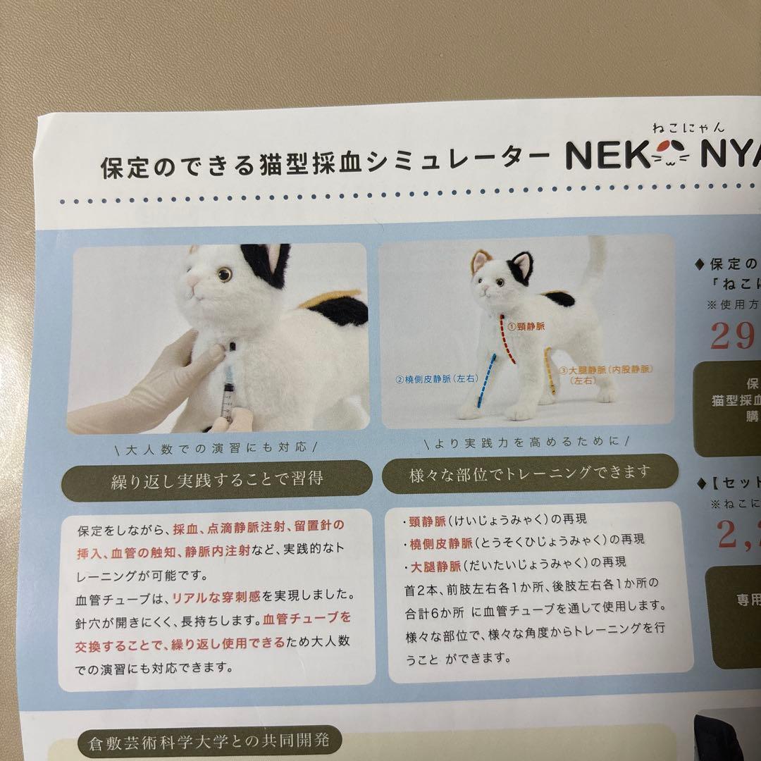 保定・採血練習に : 猫型シミュレーター「ねこにゃん」