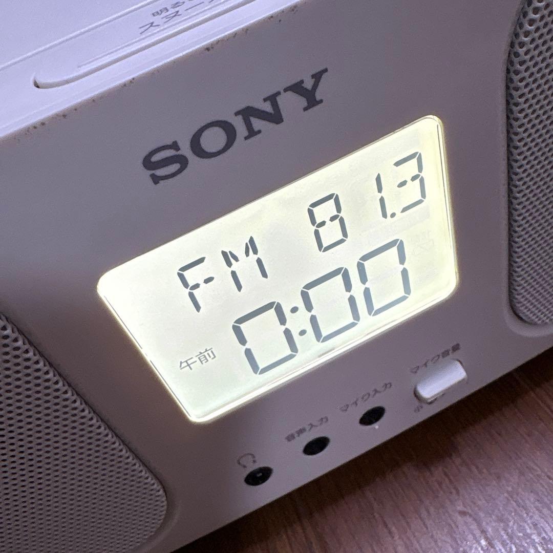 SONY CD ラジオ カセットデッキ白 CFD-S401 ラジカセ ポータブル