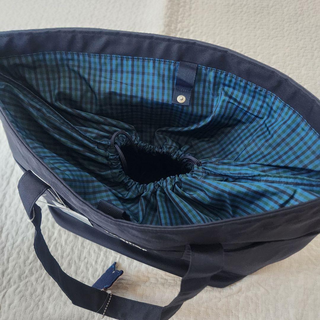 新品未使用タグ付き★ファミリア　マザーズバッグ　青系ファミリアチェック