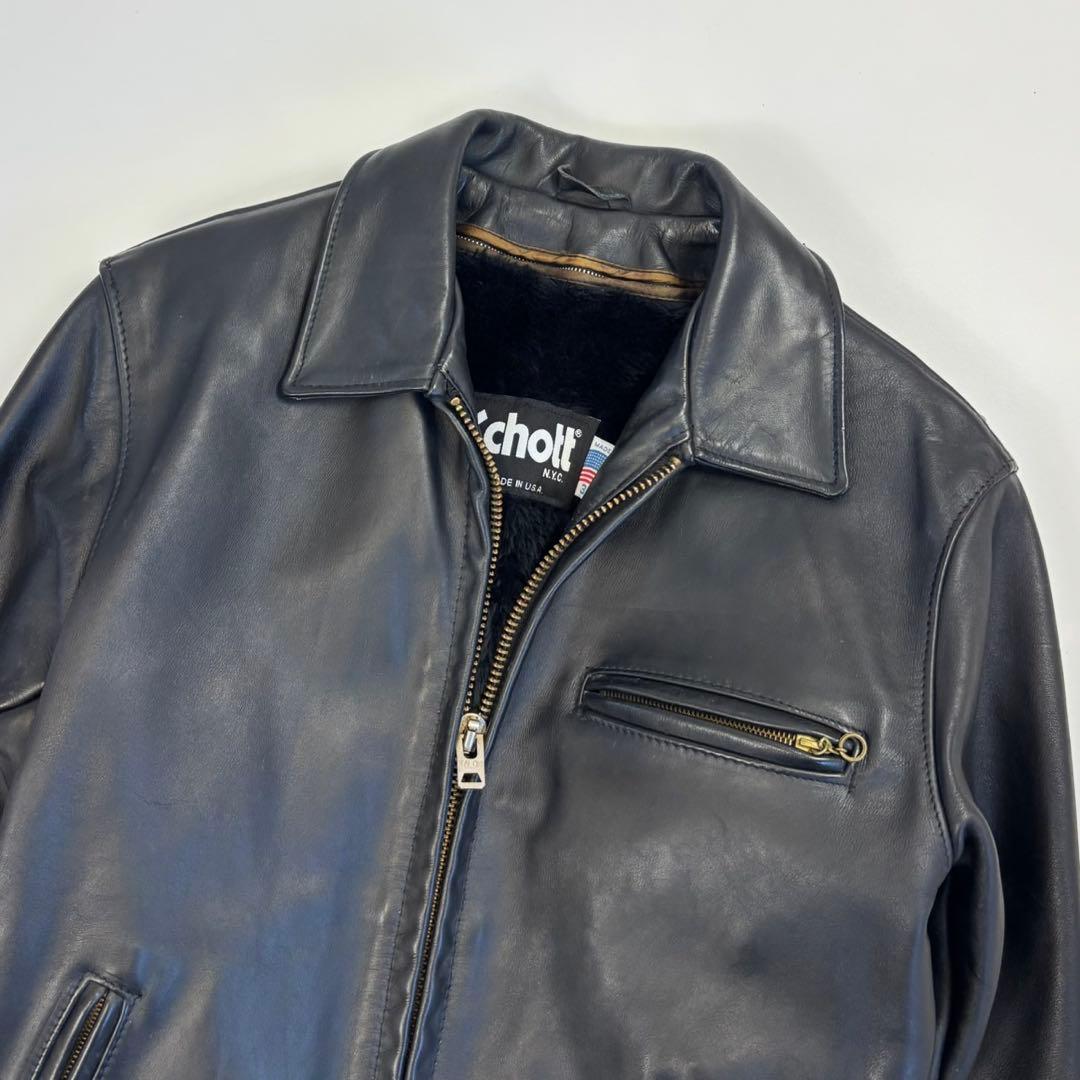 Schott ショット AT101 ボアライナー 38 トラッカージャケット 黒