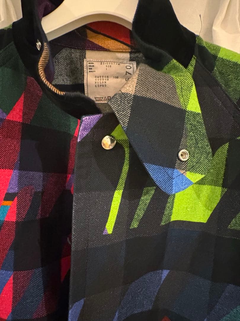 【新品】sacai kaws カモフラージュ コート　※シワあり