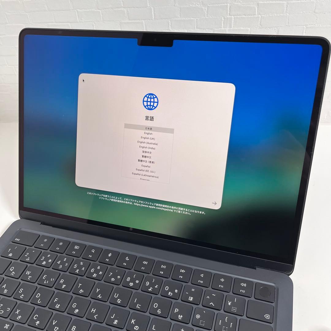 美品 MacBook Air M2 13インチ ミッドナイト 512GB 8GB