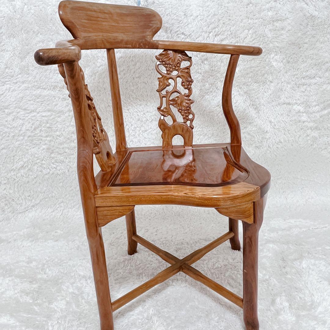 アームチェア ぶどう ブラウン ツヤあり つるつる