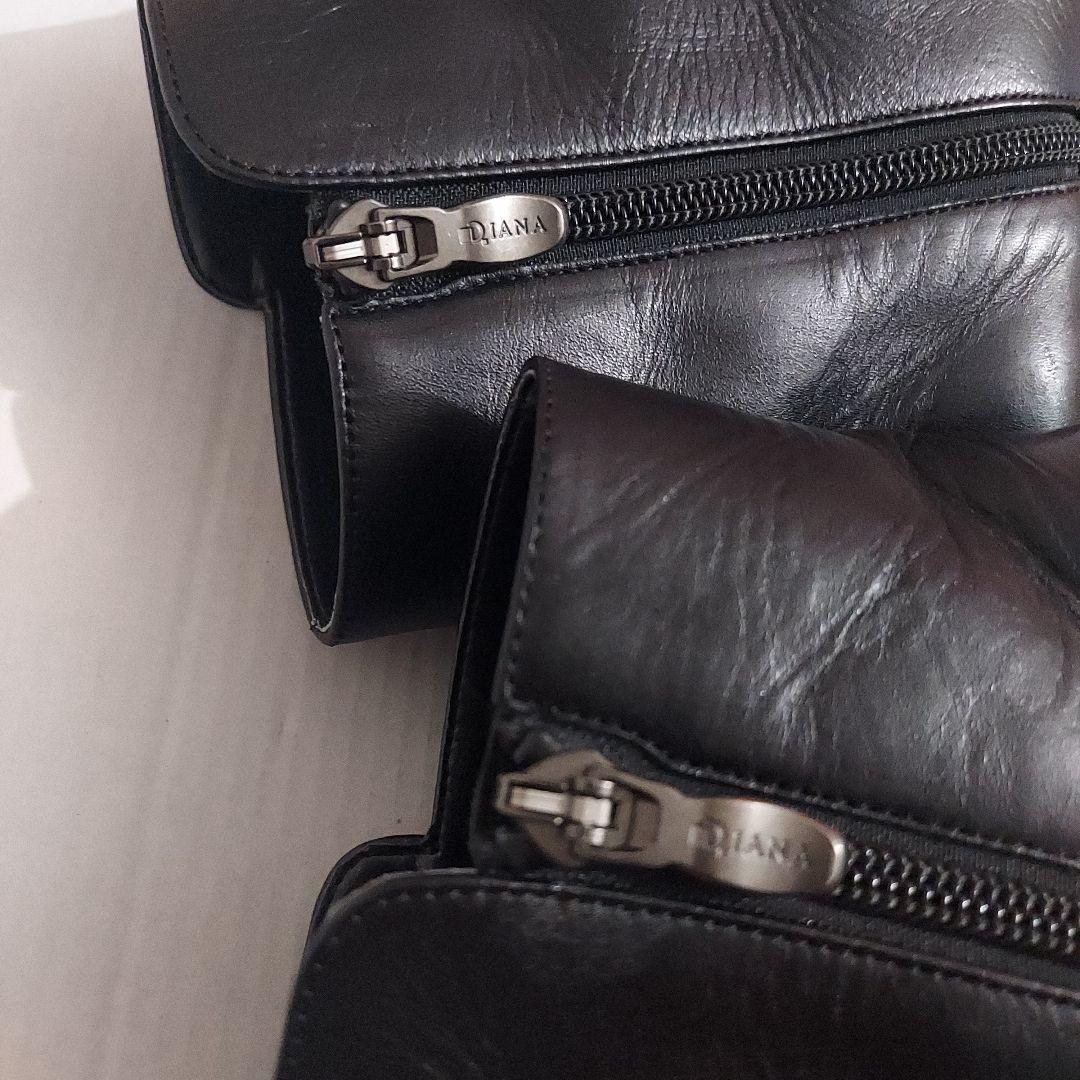 ダイアナ サイドジップ ショートブーツ 24cm　黒レザー　ゴールドライン　本革