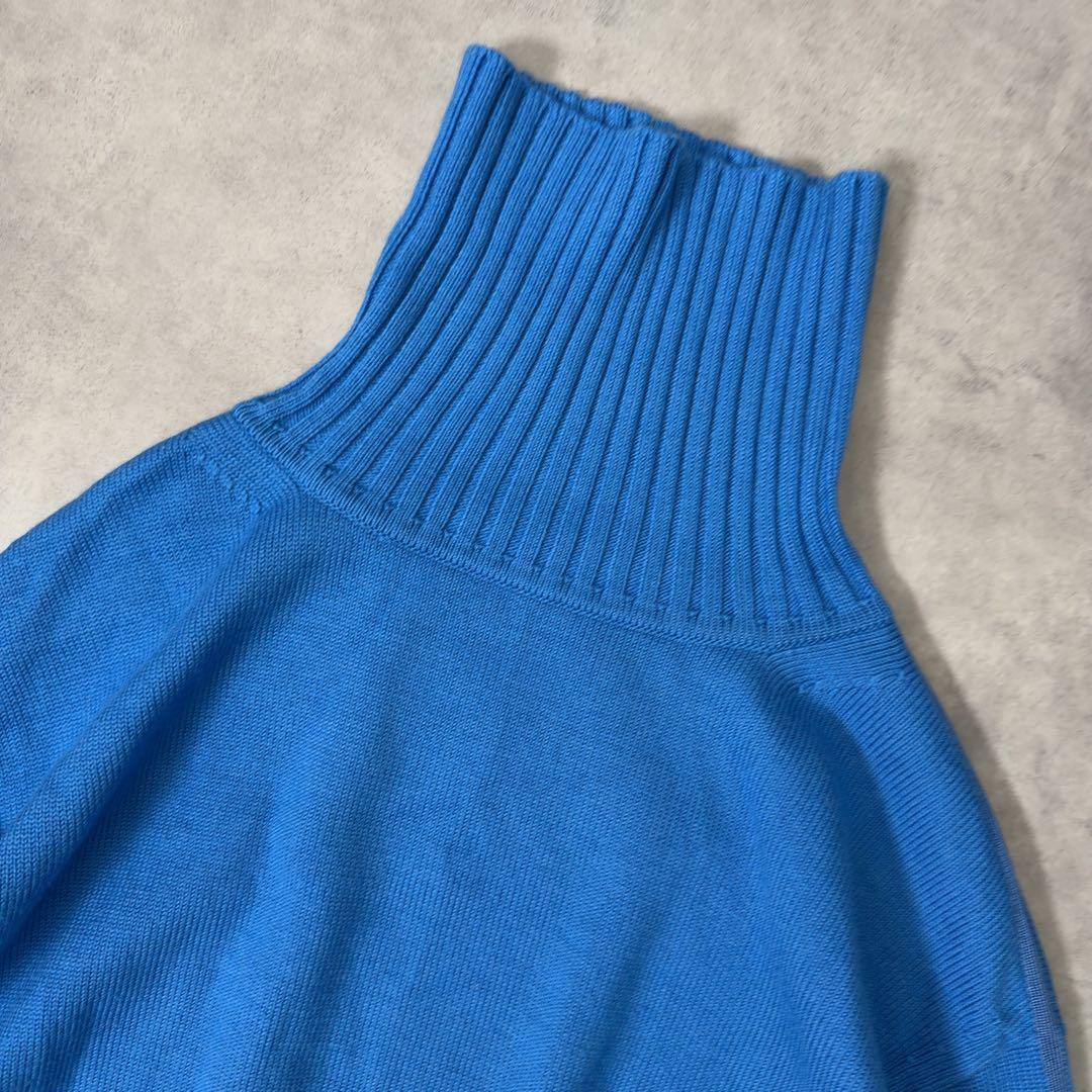 【セオリーリュクス】タートルネックニット 38 きれい色 ブルー 近年モデル